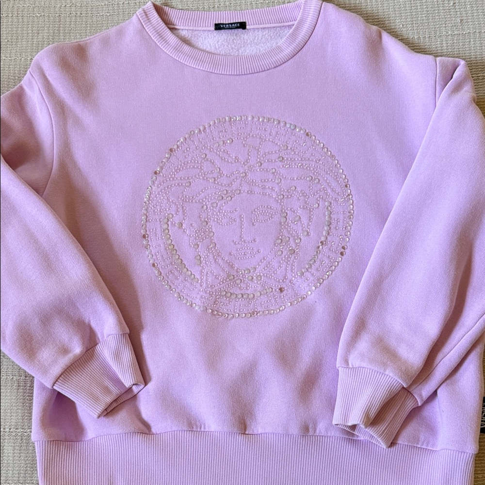 Versace Light Pink Crew Neck Sweater